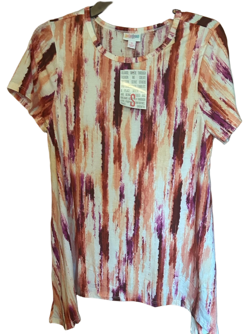 LuLaRoe Woman’s Cream, Rust & Burgundy Striped Tank Top - Small NWT